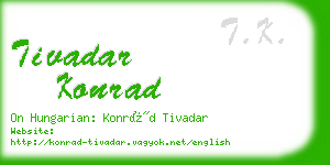 tivadar konrad business card